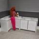 Doll Kitchen Cabinet With Marble Worktop 6th Scale Dollhouse Miniature Furniture