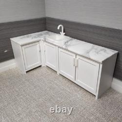 Doll Kitchen Cabinet with Marble Worktop 6th Scale Dollhouse Miniature Furniture