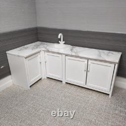 Doll Kitchen Cabinet with Marble Worktop 6th Scale Dollhouse Miniature Furniture