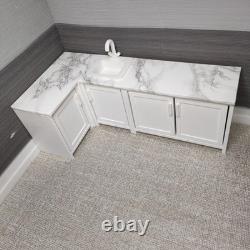 Doll Kitchen Cabinet with Marble Worktop 6th Scale Dollhouse Miniature Furniture