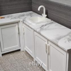 Doll Kitchen Cabinet with Marble Worktop 6th Scale Dollhouse Miniature Furniture