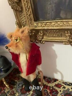 DollHouse Fox Miniature Realistic Handmade 112 Victorian Style Dolls House Art