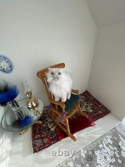 DollHouse Miniature Persian Cat Realistic Handmade OOAK 112 Doll House Art Doll