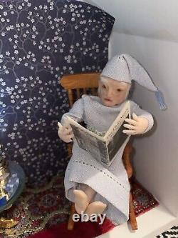 DollHouse Realistic Miniature Man Handmade 112 OOAK Victorian Style Dolls House
