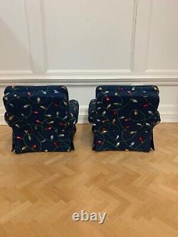 Dollhouse Doll House Miniature Artist Signed Pair Of Christmas Lights Chairs-NEW