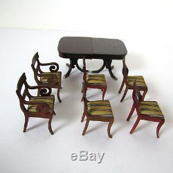 Dollhouse LYNNFIELD Sonia Messer Dining Room Table Duncan Phyfe Furniture Lot