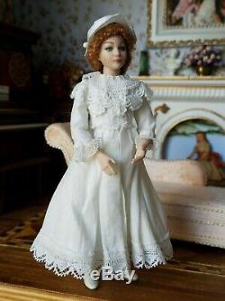 Dollhouse Miniature Artisan Doreen Sinnett Porcelain Young Lady Doll 112