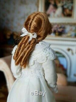 Dollhouse Miniature Artisan Doreen Sinnett Porcelain Young Lady Doll 112