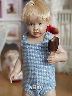 Dollhouse Miniature Artisan Susan Scogin Limited Edition Boy Doll 112