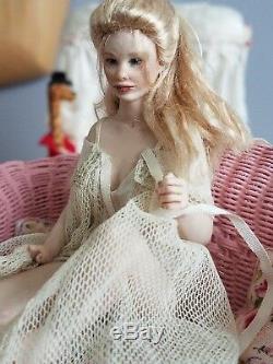 Dollhouse Miniature Artisan Susan Scogin OOAK Porcelain Doll 112