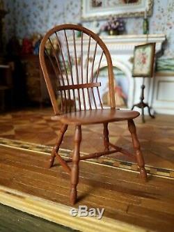 Dollhouse Miniature Artisan William Bill Clinger Windsor Chair 112 A/A