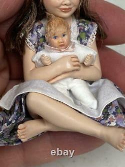 Dollhouse Miniature Artist Susan Scogin Lucie Doll W Her Baby 107/500