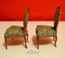 Dollhouse Miniature Chairs 112 Artist Nancy Summers Signed set of 2