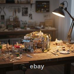 Dollhouse Miniature DIY Kits Pet Club with Furniture DIY