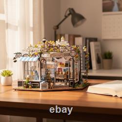 Dollhouse Miniature DIY Kits Pet Club with Furniture DIY
