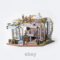 Dollhouse Miniature DIY Kits Pet Club with Furniture DIY