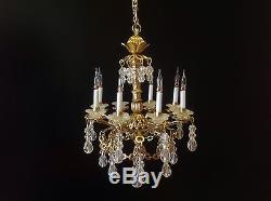 Dollhouse Miniature Handcrafted 8 Arm Crystal Chandelier 12V 112 Scale