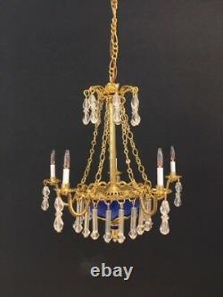 Dollhouse Miniature Handcrafted Crystal Chandelier Russian Style 112 12V