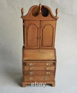 Dollhouse Miniature Jim Gans Highboy Secretary Rare 1980