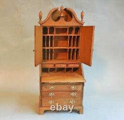 Dollhouse Miniature Jim Gans Highboy Secretary Rare 1980