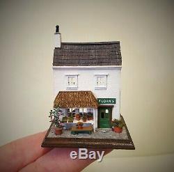 Dollhouse Miniature NELL CORKIN Flora's Flower & Plant Shop 1/144th Scale OOAK