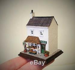 Dollhouse Miniature NELL CORKIN Flora's Flower & Plant Shop 1/144th Scale OOAK