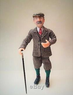Dollhouse Miniature RARE Philip Beglan Country Manor Gentleman Doll 1/12th Scale