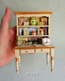 Dollhouse Miniature Tea Hutch Painted