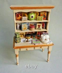 Dollhouse Miniature Tea Hutch Painted