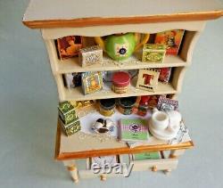 Dollhouse Miniature Tea Hutch Painted