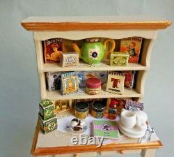 Dollhouse Miniature Tea Hutch Painted