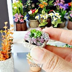 Dollhouse Miniatures Flower Kiosk Counter Handmade Doll House Decoration Set