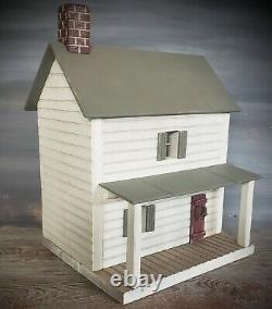 Dollhouse, Primitive Farmhouse, 124, Miniatures, Worn White, Doll House