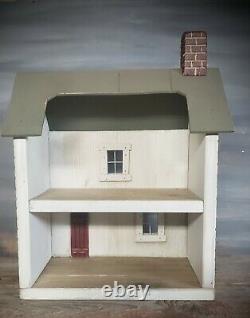 Dollhouse, Primitive Farmhouse, 124, Miniatures, Worn White, Doll House