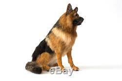 Dollhouse Sitting German Shepherd Pup Artist Furred OOAK Dog