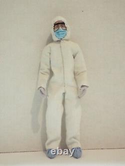 Dollhouse miniature handcrafted Medical Hospital DOLL figure 1/12th PPE bio suit