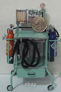 Dollhouse miniature handcrafted Medical Hospital anesthesia machine 1/12th