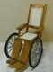 Dollhouse Miniature Handcrafted Old Fashioned Wheelchair Wood 1/12th Scale