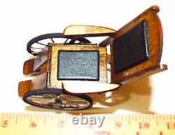 Dollhouse miniature handcrafted Old fashioned wheelchair wood black 1/12th scale