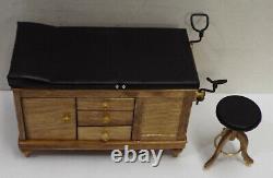 Dollhouse miniature handcrafted Victorian Medical Exam Table Hospital 1/12th