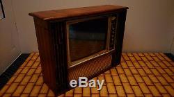 Dollhouse miniature old vintage working TV, 1/12 scale