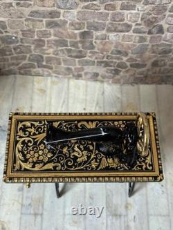 Dolls House 1/12 Scale Anframa Damascene Gold Quality Miniature Sewing Machine