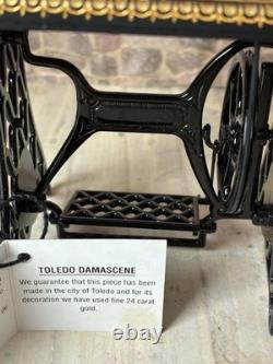 Dolls House 1/12 Scale Anframa Damascene Gold Quality Miniature Sewing Machine