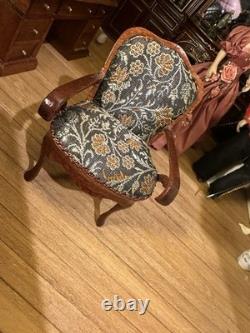 Dolls House 1/12 Scale Miniature Artisan 4 Piece Suite Sofa Armchairs Quality