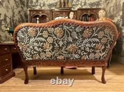 Dolls House 1/12 Scale Miniature Artisan 4 Piece Suite Sofa Armchairs Quality