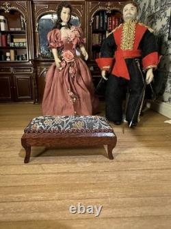 Dolls House 1/12 Scale Miniature Artisan 4 Piece Suite Sofa Armchairs Quality
