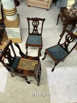 Dolls House 1/12 Scale Miniature Artisan Brian Masters 4 Period Dining Chairs