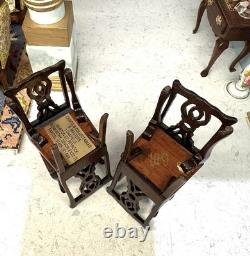 Dolls House 1/12 Scale Miniature Artisan Brian Masters 4 Period Dining Chairs