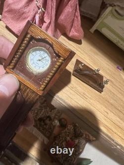 Dolls House 1/12 Scale Miniature Artisan Brian Masters Working Grandfather Clock