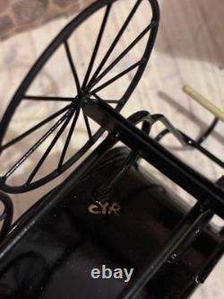 Dolls House 1/12 Scale Miniature Artisan CYR Metal Vintage Pram & Blanket